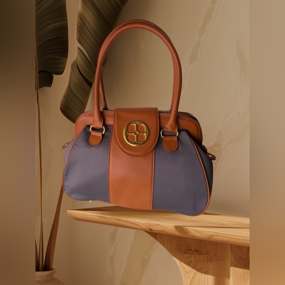 IMAM Shoulder Bag Euciman trapezoid travel brown/gray travel bag lightweight pur - Picture 3 of 16